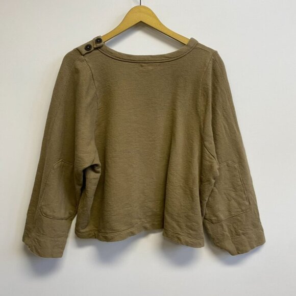 Madewell Shoulder Button Elbow Patch Top - Picture 13 of 15